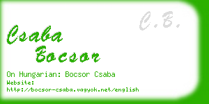 csaba bocsor business card